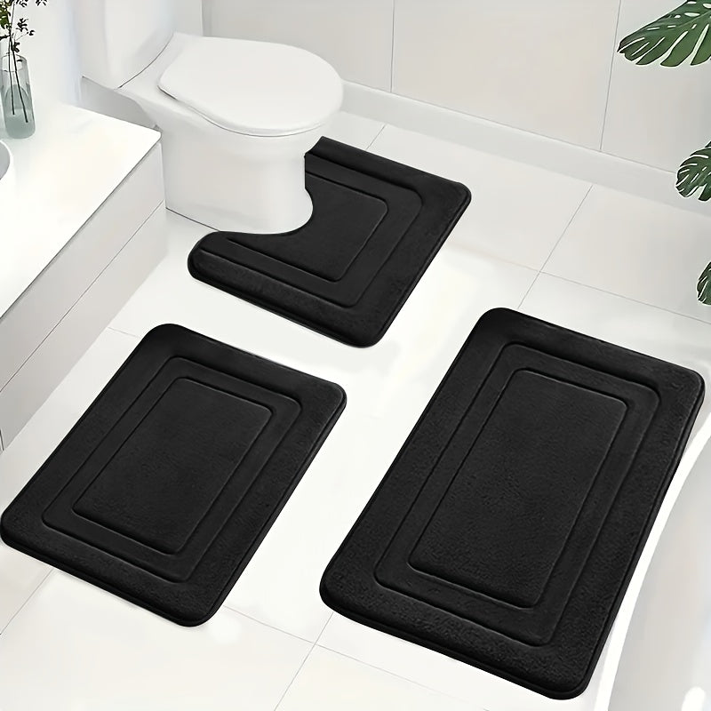 3-piece bathroom rug set