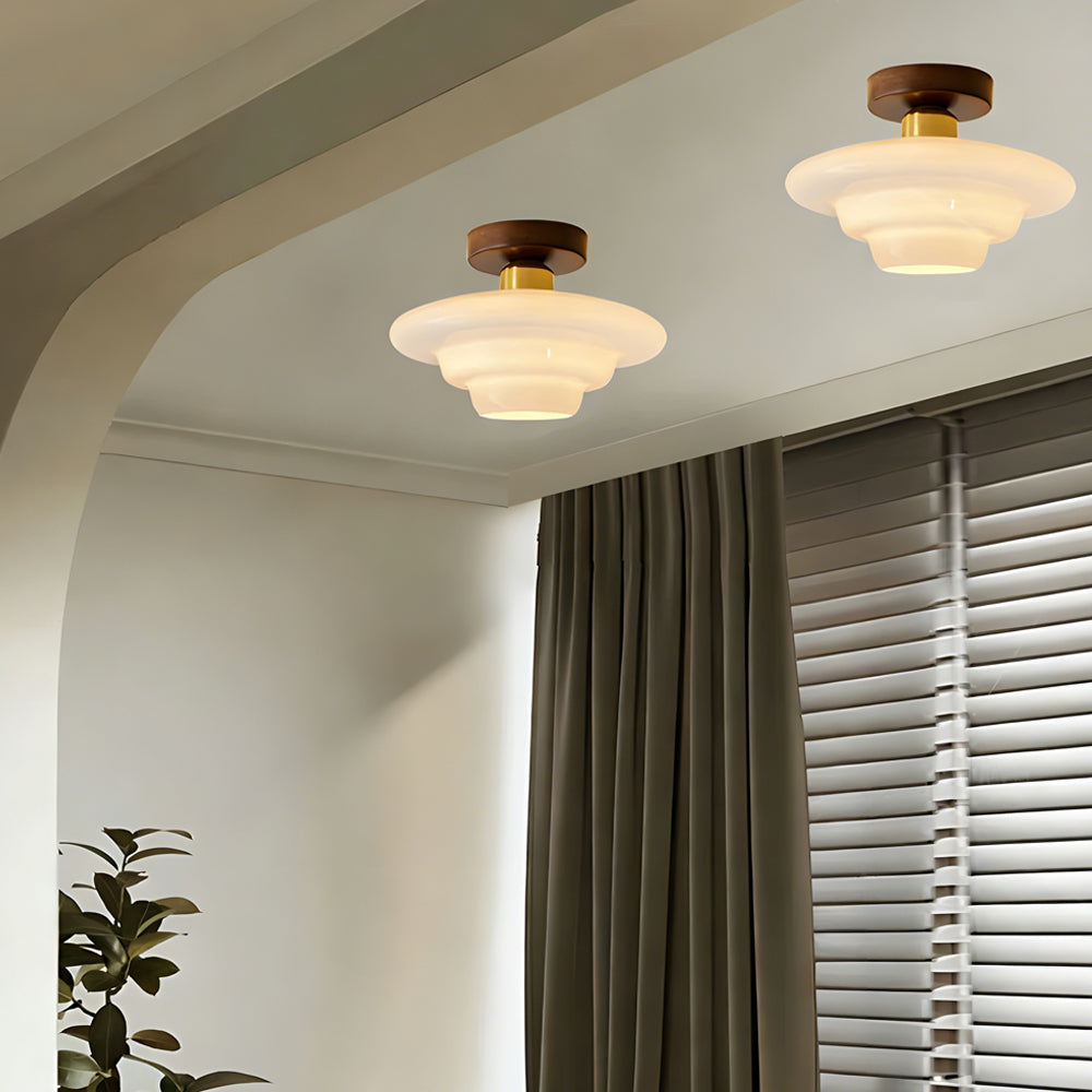 Scandinavian wood ceiling light