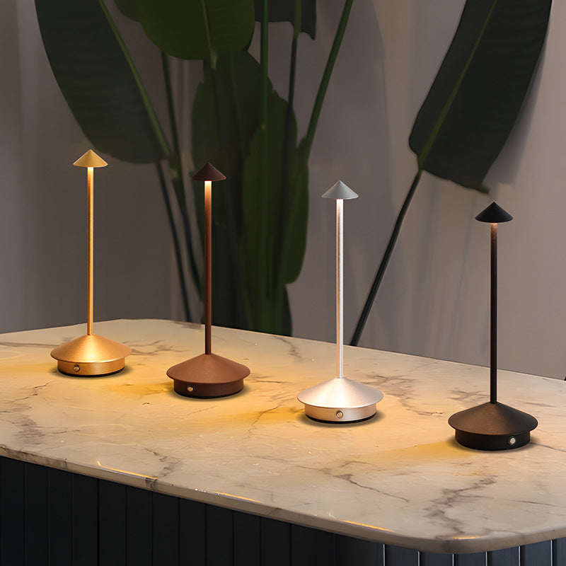 Cordless LED table lamp in a living room