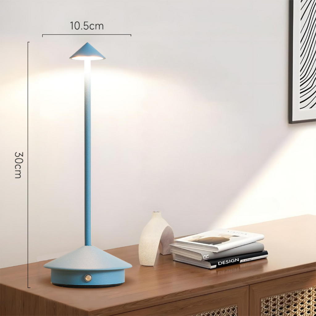 Cordless LED table lamp in blue