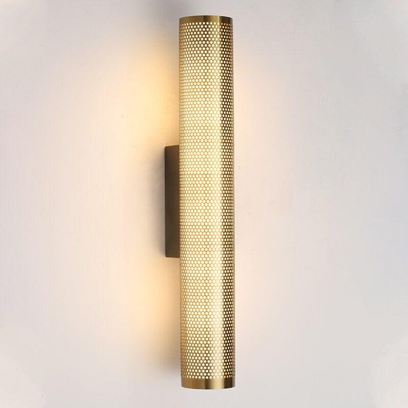 Gold vanity wall sconce